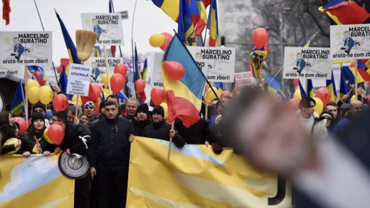 Protest AUR în centrul capitalei