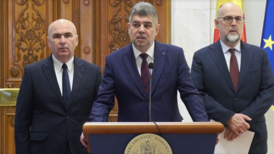 Liderii coaliției de guvernare.